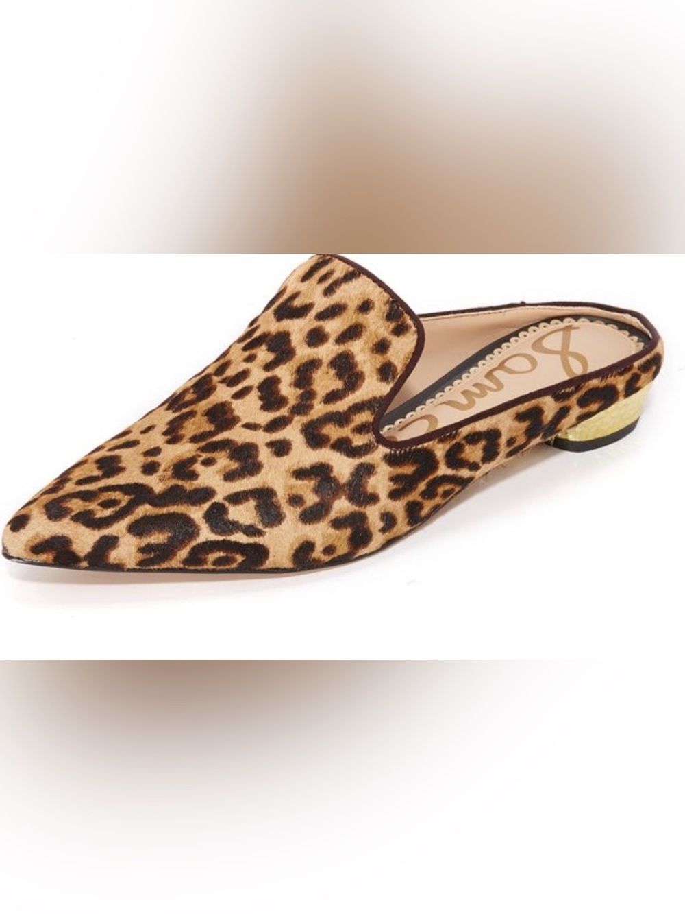 Sam Edelman Augustine Calf Hair Leopard-Print Pointed Mule (size 8.5)